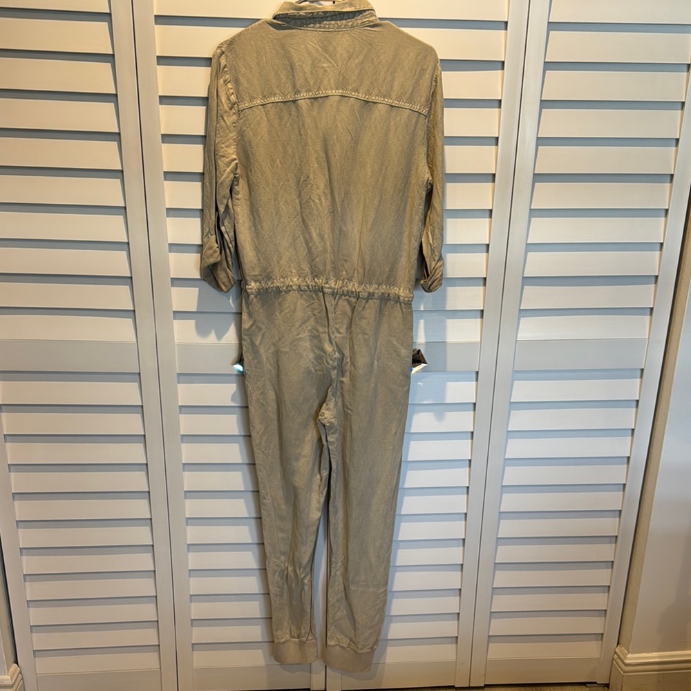 Young Fabulous & Broke Tan Jumpsuit with adjustable Waist, Linen/Rayon blend. - Picture 8 of 13